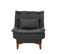 Chaise / Fauteuil Convertible Lefkadao Tissu Anthracite