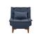 Chaise / Fauteuil Convertible Lefkadao Tissu Bleu Foncé