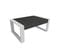 Table Basse Isu L90xh40cm Bois Blanc Et Anthracite