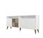 Buffet Bas 4 Portes Et 2 Niches De Rangement Kaltes L180cm Blanc