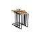 Ensemble De 3 Tables Basses Gigognes Ineke Métal Noir Et Bois Clair