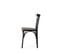 Lot De 4 Chaises Rostam Métal Noir Et Bois Massif Foncé