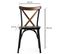 Lot De 4 Chaises Rostam Métal Noir Et Bois Massif Foncé