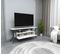 Meuble TV 1 Porte Jasper 125cm Noir Et Blanc Vieilli