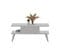 Table Basse Style Scandinave Carle L90xh40cm Blanc