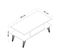 Table Basse Style Scandinave Carle L90xh40cm Bois Foncé Et Blanc