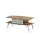 Table Basse Style Scandinave Carle L90xh40cm Blanc Et Chêne Clair