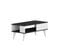 Table Basse Style Scandinave Samar 58x43,3cm Bois Blanc Et Noir