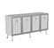 Buffet 4 Portes Ethne L150xh80cm Blanc Et Argent