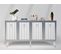 Buffet 4 Portes Ethne L150xh80cm Blanc Et Argent