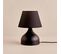 Lampe à Poser Oulia D22cm Métal Et Tissu Noir