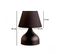 Lampe à Poser Oulia D22cm Métal Et Tissu Noir