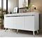 Buffet Design Defne L150xh80cm Blanc Et Argent