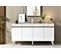 Buffet Design Defne L150xh80cm Blanc Et Or