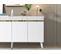 Buffet Design Defne L150xh80cm Blanc Et Or