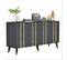 Buffet Cayman L150xh80cm Anthracite Avec Bandes Or