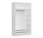 Armoire 4 Portes Et 2 Miroirs Sanur L135xh235cm Blanc