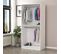 Armoires 2 Portes Et 4 Miroirs Bangka L90xh210cm Blanc