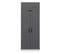 Armoire 3 Portes Sanura L90xh235cm Blanc Et Anthracite