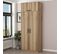 Armoire 3 Portes Sanura L90xh235cm Chêne Clair