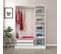 Armoire 3 Portes Et 2 Miroirs Bangka L135xh190cm Blanc