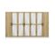 Armoire 7 Portes Et 10 Miroirs Modèle 2 Bangka L315xh210cm Bois Clair Et Blanc