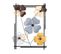 Décoration Murale Trèfles à Quatre Feuilles Luan L50xh70cm Métal Gris, Marron Et Or