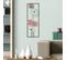 Cadre Décoratif Fleurs Exotique Akko L32xh90cm Métal Blanc, Bronze Et Vert Clair