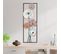 Cadre Décoratif Fleurs Exotique Akka L32xh90cm Métal Blanc, Bronze Et Vert Clair