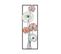 Cadre Décoratif Fleurs Exotique Akka L32xh90cm Métal Blanc, Bronze Et Vert Clair