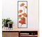 Décoration Murale Feuilles De Ginkgo Angha L32xh90cm Métal Noir Et Orange