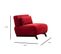 Fauteuil Ghavie Tissu Rouge