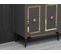 Buffet Bas 4 Portes Design Lahave L150cm Anthracite Et Or