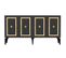 Buffet Bas 4 Portes Design Lahave L150cm Anthracite Et Or