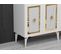 Buffet Bas 4 Portes Design Lahave L150cm Blanc Et Or