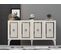 Buffet Bas 4 Portes Design Lahave L150cm Blanc Et Or