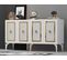 Buffet Bas 4 Portes Design Lahave L150cm Blanc Et Or