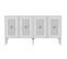 Buffet Bas 4 Portes Design Lahave L150cm Blanc Et Argent