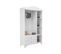 Armoire 3 Portes Et 2 Tiroirs Endersa L105cm Blanc Avec Un Détail Chêne Clair