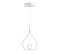 Suspension Design Arkomi L25cm Métal Blanc Et LED Jaune