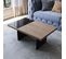 Table Basse Design Galini Bois Clair Et Effet Marbre Noir