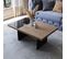 Table Basse Design Galini Bois Clair Et Effet Marbre Noir