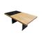 Table Basse Design Galini Bois Clair Et Effet Marbre Noir