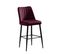 Lot De 4 Chaises De Bar Sero Velours Bordeaux Et Métal Noir