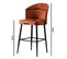 Lot De 4 Chaises De Bar Iria Velours Et Métal Noir