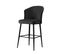 Lot De 4 Chaises De Bar Iria Velours Et Métal Noir