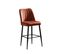 Lot De 2 Chaises De Bar Sero Velours Rouge Brique Et Métal Noir