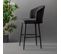 Lot De 2 Chaises De Bar Iria Velours Et Métal Noir