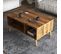 Table Basse Avec Rangement Elena L90cm Bois Foncé