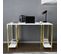 Bureau Style Minimaliste Moderne Davy L125cm Blanc Et Or